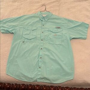 Columbia Green PFG Men’s Casual Button Down Shirt